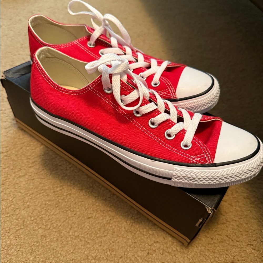 Converse Red and White Chuck Taylor Sneakers